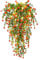 RECUTMS Artificial Hanging Plants Fake Hanging Plant Faux Eucalyptus Leaf with Lights Greenery Vine UV Resistant Plastic Plants Home Garden Wedding Party Indoor Outdoor Decorations (Orange Red)
