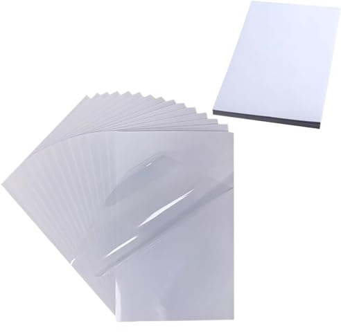 DeJivsin 12 Fogli Adesivi A4 Stampabili, Vinile Stampabile Carta Adesiva Impermeabile, A4 Bianca, carta adesiva per stampante, Carta Autoadesiva per Stampa Laser e Inkjet, per Adesivi
