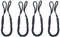 JT-HLM Black Bungee Dock Line, Mooring Rope Bungee Cord, Boat Dock and Anchor Lines, 4 ft for Boat,Yacht