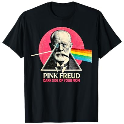 Funny Pink Freud Dark Side of Your Mom Psychology T-Shirt