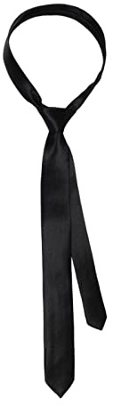 YIBOZI Damen-Krawatte, Satin, schmale Krawatte, lange Krawatte, JK, Uniform, einfarbig, einfarbig, formelle schwarze Krawatte, Satinkrawatte, schwarze Uniform-Krawatte