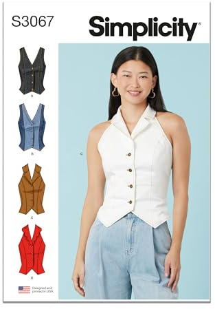 SIMPLICITY Sewing Pattern SS3067H5 Misses' Tops H5 (6-8-10-12-14)