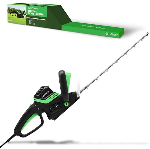 Corded Electric Hedge Trimmer 710W, Lightweight Electric Hedge Cutter with 61cm Blade,Blade Cover, 10m Cable, Rotating Handle, 2 Stage Safety Trigger, Handle Branches up to 24mm