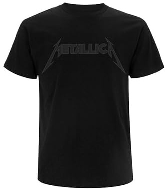 Metallica Black On Black Classic Logo Männer T-Shirt schwarz