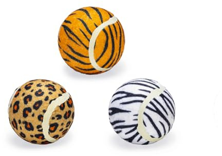 Beeztees Dschungel Tennisbälle, Hundespielzeug, Farblich Sortiert, Dm. 6,5 cm