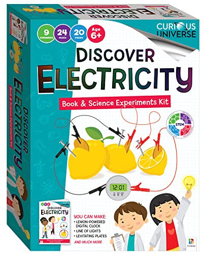 Discover Electricity Book & Science Experiments Kit | Curious Universe | Ages 6+ STEM Learning Kit | Learn Science at Home
