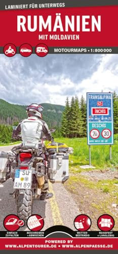 MoTourMaps Rumänien Auto- und Motorradkarte 1:800.000: reißfest • wasserfest • beschreibbar (MOTOURMAPS: Laminierte Auto- und Motorrad-Straßenkarten für unterwegs)
