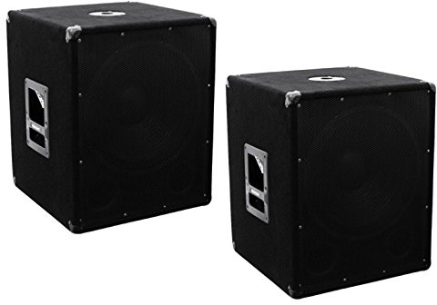 2 x Omnitronic Subwoofer Bass Bin Speaker 18 1200W BX-1850 DJ Disco PA System