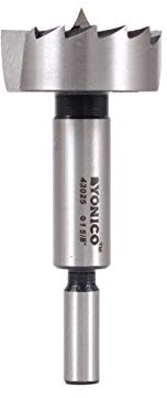 Yonico 43025S 1-5/8-Inch Diameter Steel Forstner Drill Bit 3/8-Inch Shank