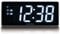 Lenco CR30W CR-30 Uhrenradio - riesiges 3 Display - Doppelalarm Funktion - Sleeptimer und Schlummerfunktion - 10 Senderspeicher - PLL FM Radio - weiß