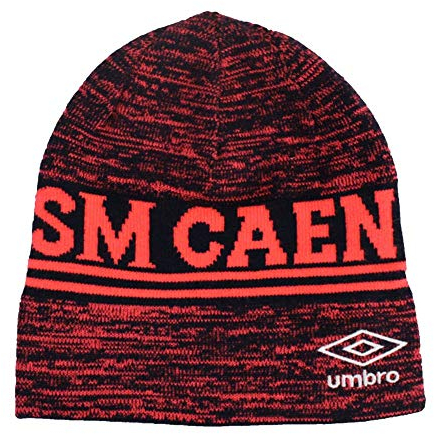 UMBRO SM Caen Beanie, Marineblau / Koralle, rot, Einheitsgröße