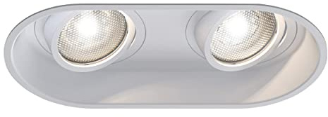 Astro Interior Downlight/Recessed Spot Light, Metal, 6 W, Matt White, Twin