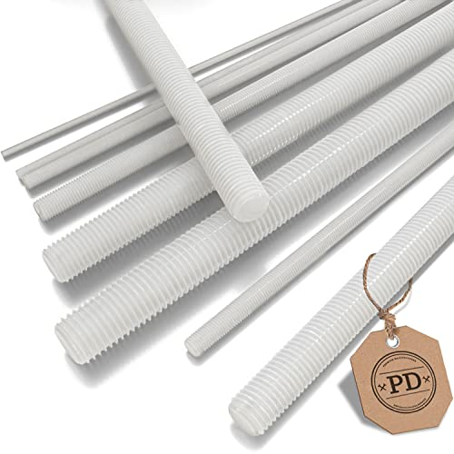 PD® Kunststoff Gewindestangen M20 (DIN 976 / DIN 975) | 1 Meter Gewindestab aus Nylon mit Regelgewinde | Zuschneidbare Gewindebolzen in vielen Größen & Mengen | 1 Stück