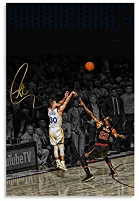 Sportposter, Basketballspieler, Stephen Curry, LeBron James, Poster, dekoratives Gemälde, Leinwand, Wandkunst, Wohnzimmer, Poster, Schlafzimmer, Malerei, 30 x 45 cm
