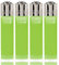 Clipper Original Lighter Feuerzeug Uni Solid Branded Reusable Special Edition Sets + 1 x Flints + 1 x All u Need Schlüsselanhänger Flaschenöffner (4 x Green)