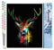 Figured'Art Malen Nach Zahlen Erwachsene Hirsch in Farbe - Paint by Numbers Basteln DIY Bastelset 40x50cm ohne Holzrahmen