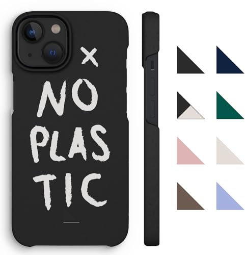 agood Company Pflanzliche Handyhülle, iPhone 13 Mini Hülle - Biologisch abbaubare Handyhülle - Schlank & schützend - Plastikfrei, umweltfreundliche Handyhülle - Charcoal Black No Plastic White