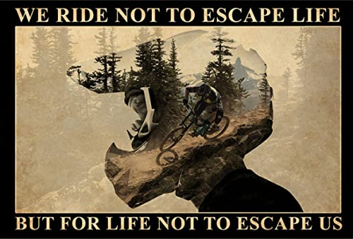 Tiancheng Art Poster Wandbilder MTB Ride to Escape Life Mountainbike Downhill Mountainbike Poster und Drucke für Wohnkultur 60x90cm