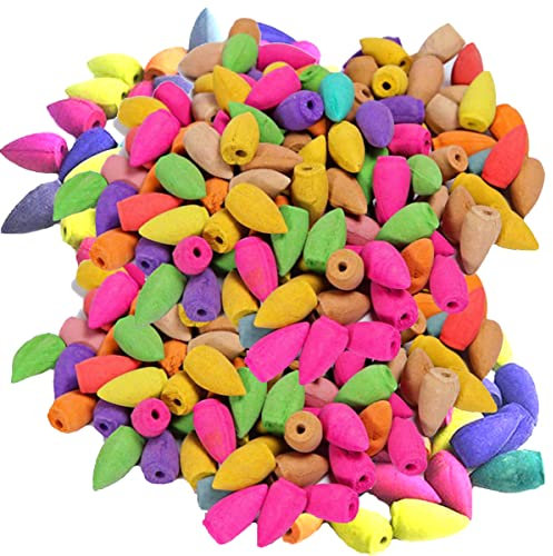 Cônes d'encens 280 pcs Mixtes à Reflux - Jasmin, Lavande, Bois de Santal, Osmanthus, Rose pour Brûleur d'encens Maison, Restaurant, Toilette