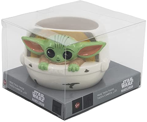 Taza de cerámica con forma en 3D de Grogu - The Mandalorian