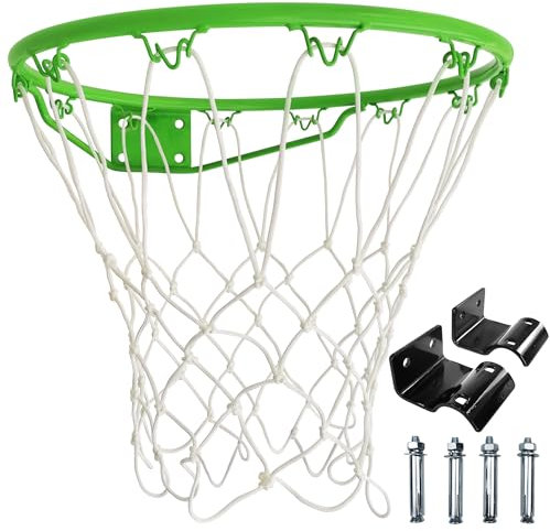 steelway Ersatz für Basketballkorb, Basketballrand mit 2 Verbindungshaken, Teil # 14 (grün)