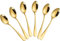 Wesdxc56 Demitasse Lot de 6 mini cuillères à café en acier inoxydable pour dessert Doré 14 cm