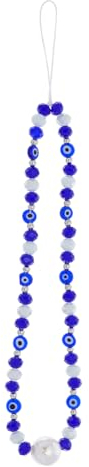 nbeads Böses Auge Handy-Lanyard, Mitternachtsblau Acryl Perlen Telefon Lanyard Wrist Strap Handy Kette Riemen Keychain für Männer Frauen Handy String Strap