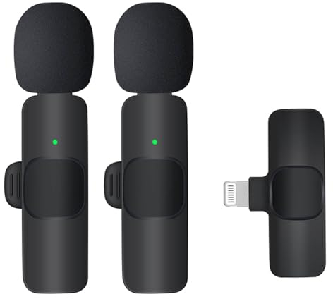 LOGIS.ARGEN, J.O.L Wirecast Wireless Lavalier Microphone K9 Dual Lapel Mic - Versatile for iPhone- Ideal for Podcast, Broadcasting, Karaoke, Speech, Conference Calls & More