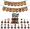Magical Tortendeko Geburtstagsbanner 17 Stück, Wizard Happy Birthday Cake Topper und Banner, Wizard Inspiriert Deko für Magic Theme Party