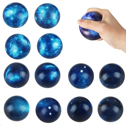 Stressball Sternenhimmel, Anti Stress Ball, Stressball Fidget Toy, Knautschball, Galaxis Stressball, Squishy Antistressbälle für Kinder und Erwachsene