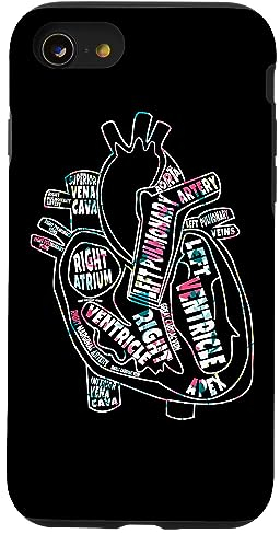 Anatomisches Herz Herzkrankenschwester Teile des Herzens Herzkrankenschwester Hülle für iPhone SE (2020) / 7 / 8