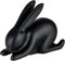 EGLO LIVING Osterdeko Yoga Hase Marovato, Deko Figur Ostern Frühling, Frühlingsdeko Osterhase minimalistisch, Tischdeko Osterfigur aus Aluminium in Schwarz, 21,5 x 17 cm