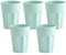 Engelland - 5 x Plastikbecher, Trinkbecher, Mint, Pastellfarben, 400 ml, Eichstrich, bruchfest, stapelbar, Mehrweg, Kunststoff, wiederverwendbar, Party-Becher, Trink-Glas