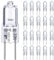 VIIVUU 12V Halogen Leuchtmittel GY6.35,Halogen 12V 35W Halogenlampen Dimmbar,AC/DC G6.35/GY6.35 35W Halogenglühbirne,Stiftsockellampe,Warmweiß 2700K für Kronleuchter, Schreibtischlampe,20 Stück