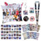 Stray Fan Articoli Set Per Stay, Merchandising SKZ Con 1 Federa Stray 45x45 Cm, 1 Portachiavi, 1 Anello Per Cellulare, 1 Cordino, 2 Spille, 12 Adesivi, 40 Skz Tesserino Fotografico