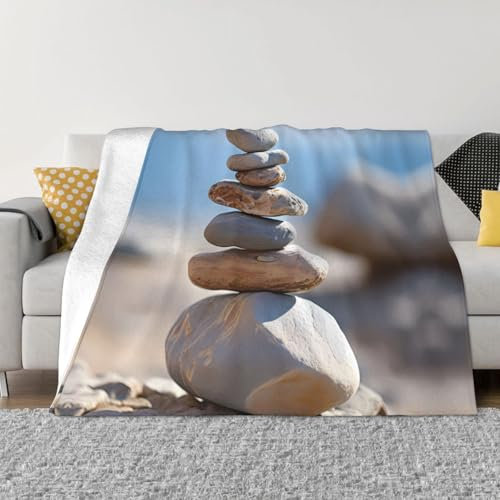 PHAYAH Manta con estampado de roca para aire acondicionado, para sofá, cama, silla, dormitorio, regalo, viajes, sala de estar, manta de 50 x 40 pulgadas