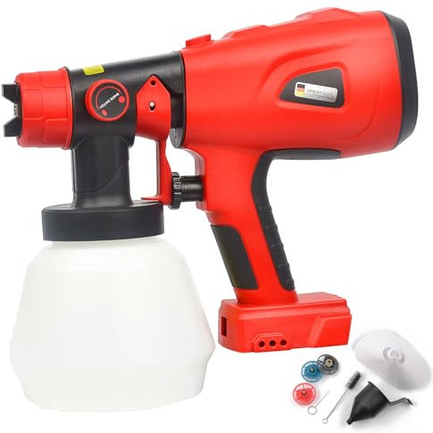 Cordless Paint Sprayer for Milwaukee 18V m18 Battery, 3 Spray Modes Paint Spray Gun with 1L Container for house, Paint, Walls, Fences, Furniture(Batteries Not Included)