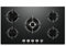 Cookology GGH906BK Gas Hob on Glass - 90cm Built-in 5 Burners - Powerful Wok Burner and Cast Iron Pan Supports - Auto Igniton - In Black