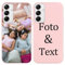 Yoedge Cover Personalizzata Custodia per Samsung Galaxy A35 5G 6,6 Personalizzato con Foto Testi Disegni Personalizza Custodia Immagine, Antiurto Rosa Personalizzabili Case per Samsung A35 5G