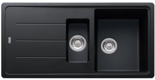 Franke Basis 1.5 Bowl Granite Onyx Black Kitchen Sink & Waste BFG651 BLK