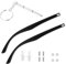 AOZUO 1 Pair Metal Glasses Replacement Temple, Eyeglass Arms Legs Replacement with Screws Washers Screwdrivers Nose Pads Glasses Repair Kit Eyeglasses Replacements