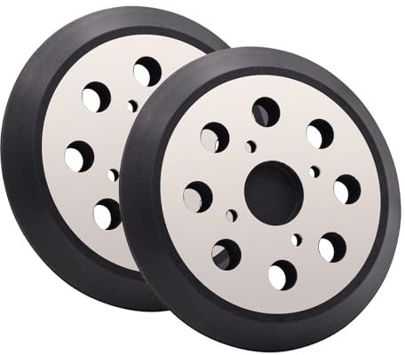5 Orbital Sander Replacement Pads, 5 Inch 8 Hole Hook and Loop Metal Sander Pad for Ryobi RS290, RS280/VS, Ridgid R2600, R2601 Random Orbit Sanders(2 Pack)