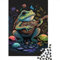 Puzzle für Kinder, Banjo spielender Frosch, 1000-teiliges Puzzle, Holzpuzzle für Kinder ab 18 Jahren, Familienaktivität, 1000 Teile (75 x 50 cm)
