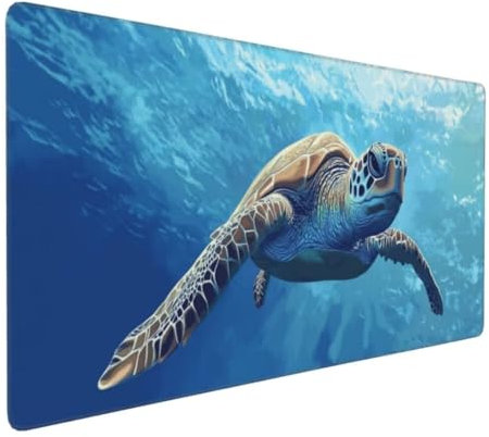 Schildkröte Tier Mauspad XXL,Großes Mousepad 800x300x3mm rutschfeste Schreibtischunterlage,Präzises und langlebiges Large Mouse pad,Improved Precision rutschfeste Gummibasis,für Mauspad Office k-110