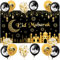 EID Mubarak Dekoration, EID Mubarak Hintergrund Banner, Ramadan Luftballons Schwarz Gold Confetti, Ramadan Kareem Deko für Islam Eid Dekoration Partyzubehör