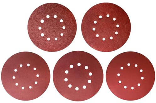 Meccion 225mm Schleifpapier Klett 50 Stück Schleifscheibe Körnung 10 Loch Rund Schleifpapier für Trockenbauschleifer Exzenterschleifer Schleifgiraffe (Mit Körnung 40/80/120/180/240)