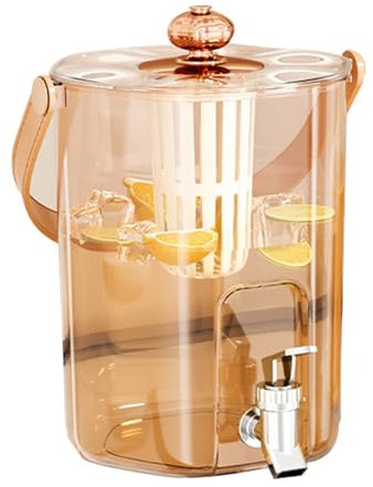 DAWCBVJQ Dispenser Per Bevande Fredde,Distributore Di Succo E Acqua Per Eventi Con Rubinetto E Filtro - Contenitore Da 5L Anti Perdite Per Tè Succhi Limonata Ideale Per Picnic All Aperto Eventi All