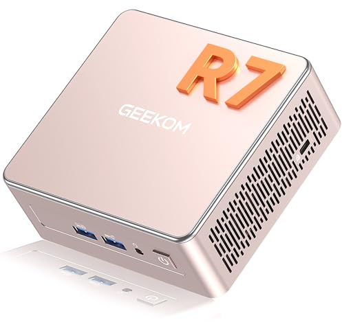 GEEKOM A5 Mini PC, AMD Ryzen 7 5825U (8C/16T, fino a 4.5GHz), 32GB DDR4 RAM, 512GB SSD M.2 PCIe NVMe, grafica Vega 8, Windows 11 Pro, Mini Desktop 8K UHD, Wi-FI 6, BT 5.2, USB 3.2