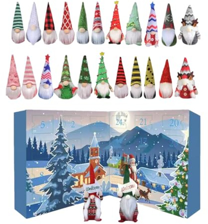 Fnaekier Countdown Calendar Toys,24 Days of Countdown Calendar Advent Figures - Collectible Festive Desk Display Ornament Doll for Teenagers Kids Men Adults Family Children Teens