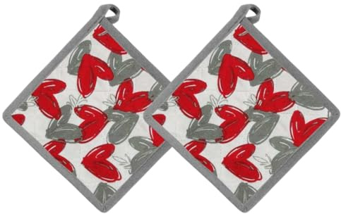 Set 2 Presine da Cucina in Cotone 20x20cm – Presine Cucina e Forno Lavabili e Morbide, Presina Ideale per Pentole e Teglie